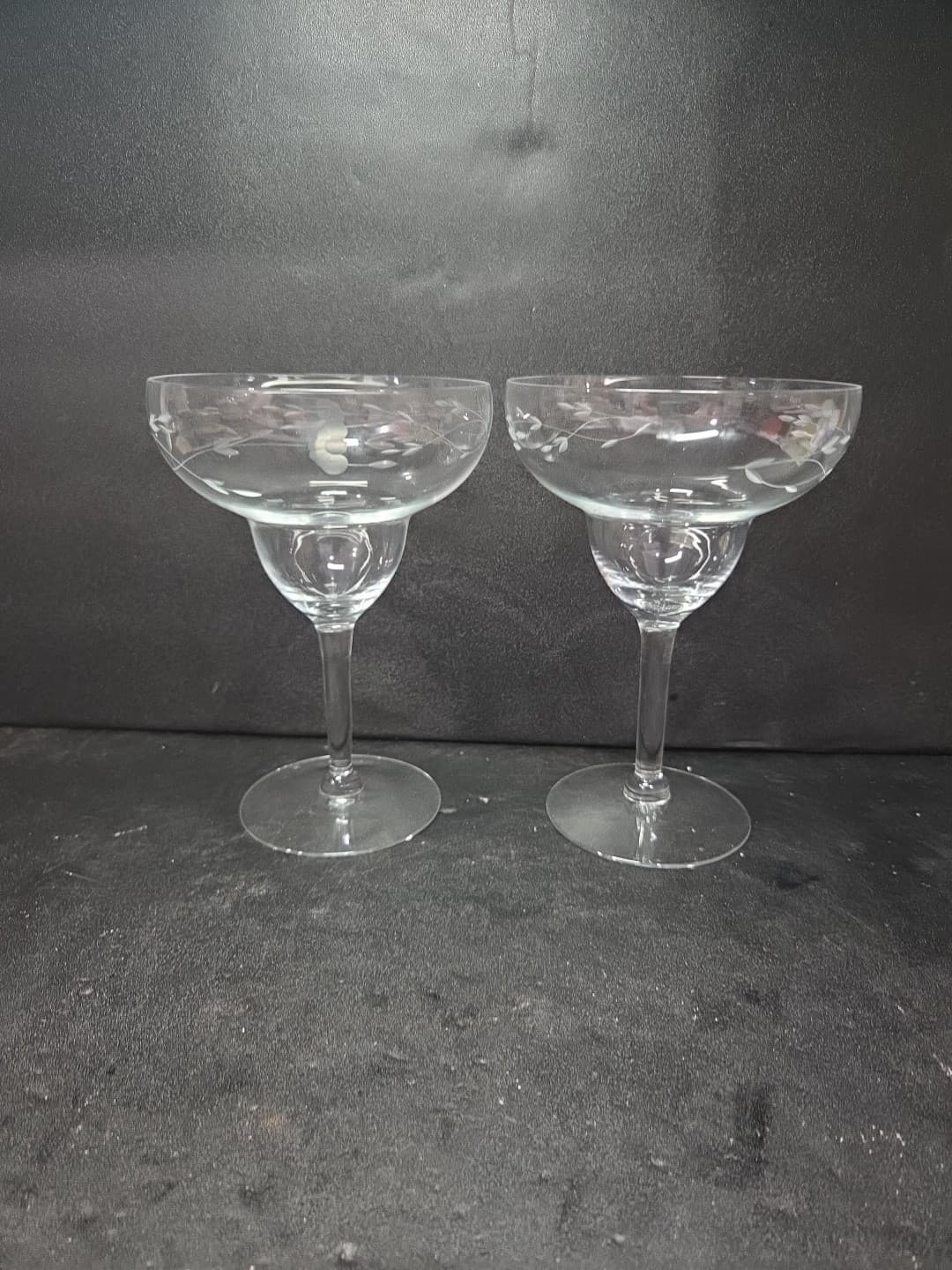 Princess House Heritage Margarita Glasses 6.75” T 4.50” W Set of 2 Vintage - Thumbnail 3
