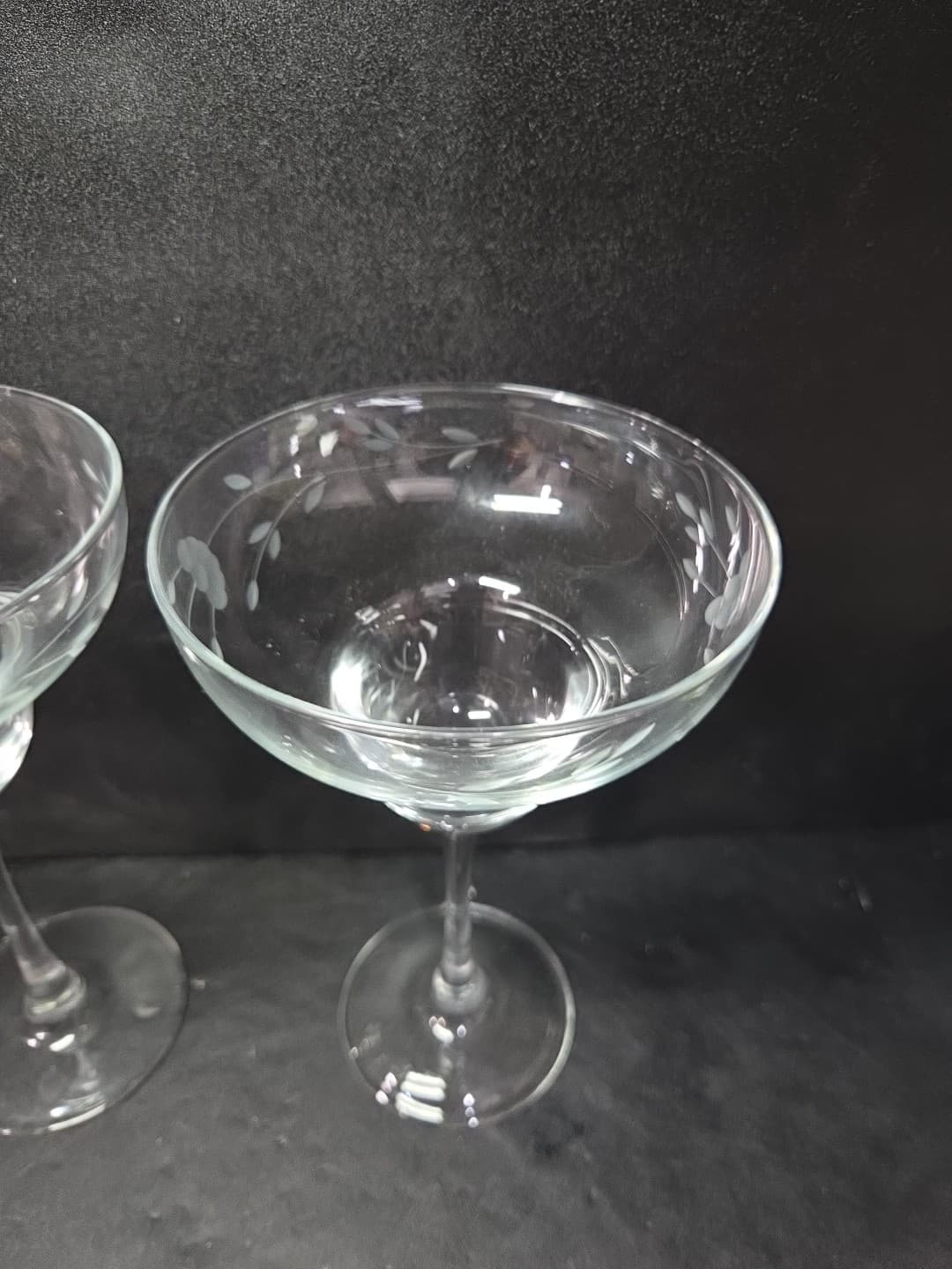 Princess House Crystal Heritage #6178 Margarita Glasses 7.5" Set Of 2 Vintage - Thumbnail 5