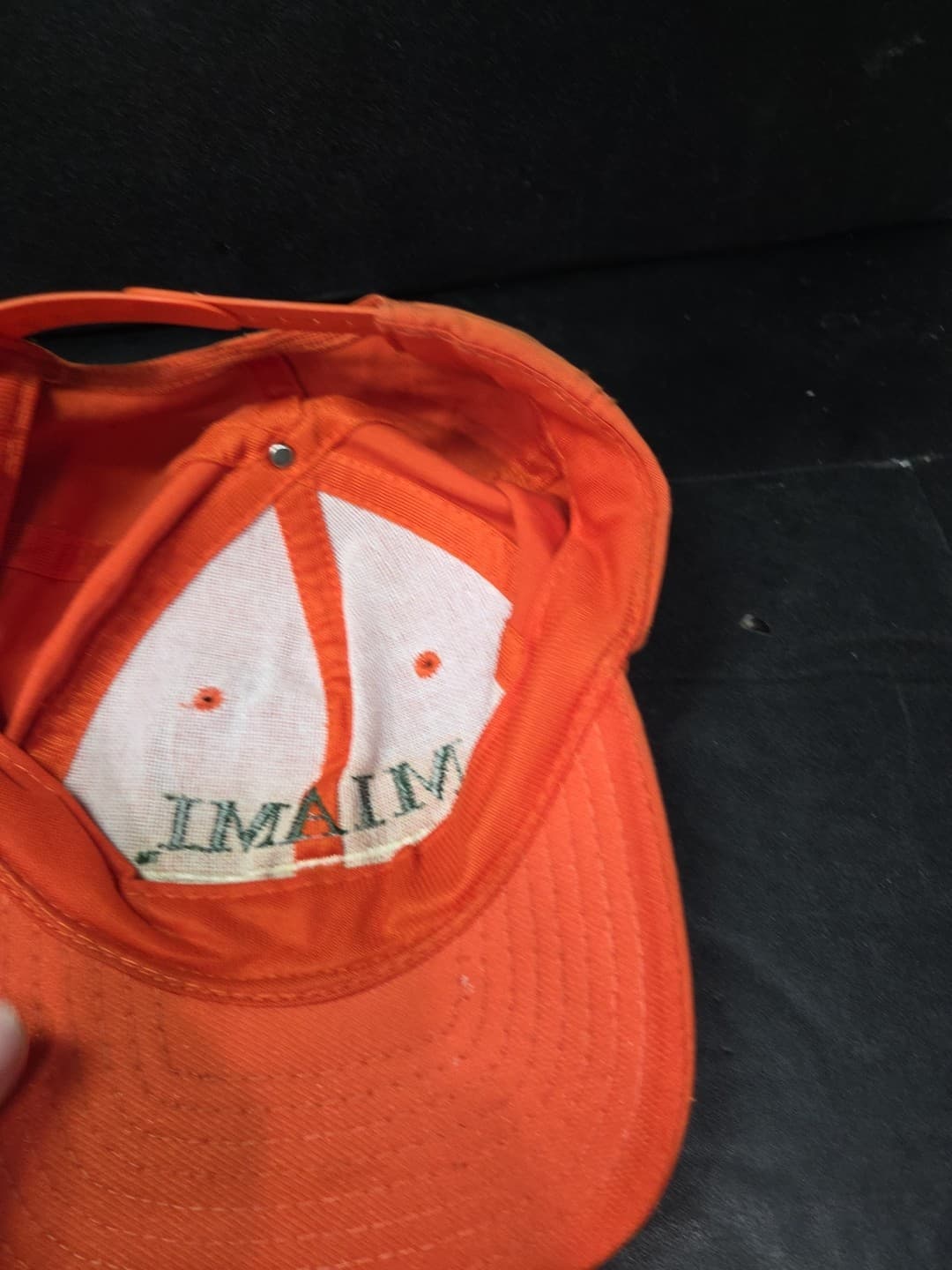 Miami Hurricanes SnapBack OSFA Strap Hat Cap Made In USA Vintage Orange Cap - Thumbnail 6