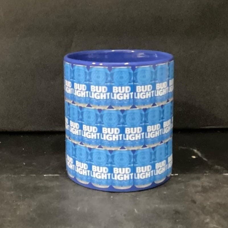 Bud Light Blue Ceramic Coffee Cup, Anheuser-Busch Mug, Replacement Drinkware - Thumbnail 10