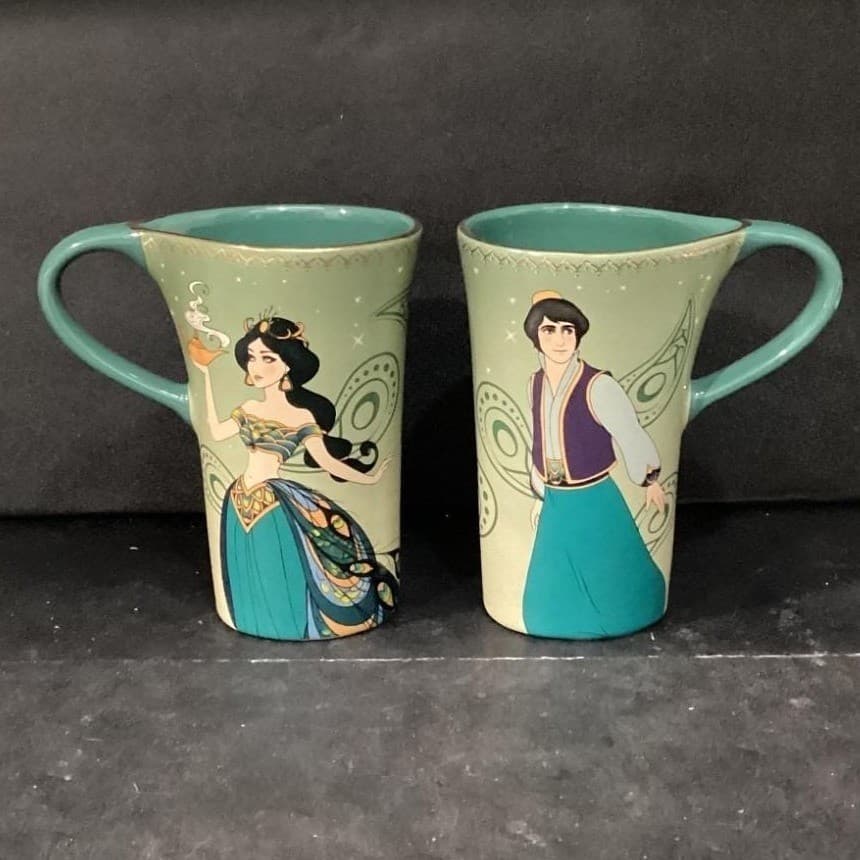 Disney Store Character Coffee Cups, Set of 2, Jasmine & Aladdin, Display Only - Thumbnail 2