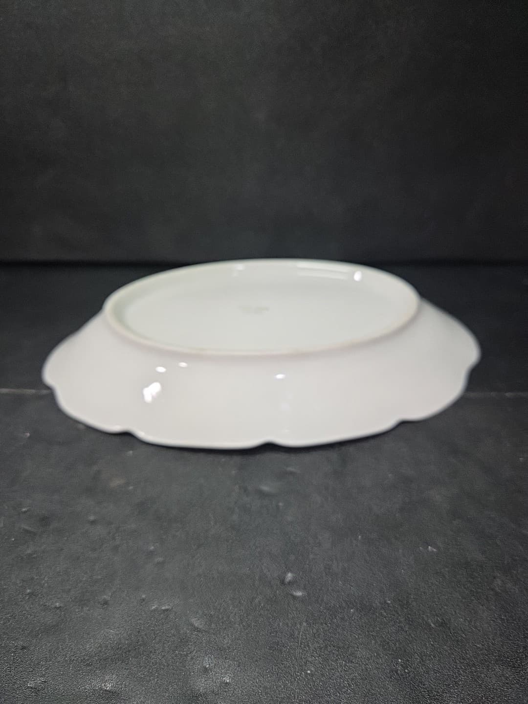 Savoy BB&F Blue Floral Platter, Vintage Serving Ware, Bone China, Gold Accents - Thumbnail 8