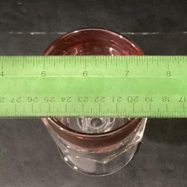 Indiana Glass Kings Crown Wine Goblets, Vintage Ruby Red Thumbprint Design - Thumbnail 7
