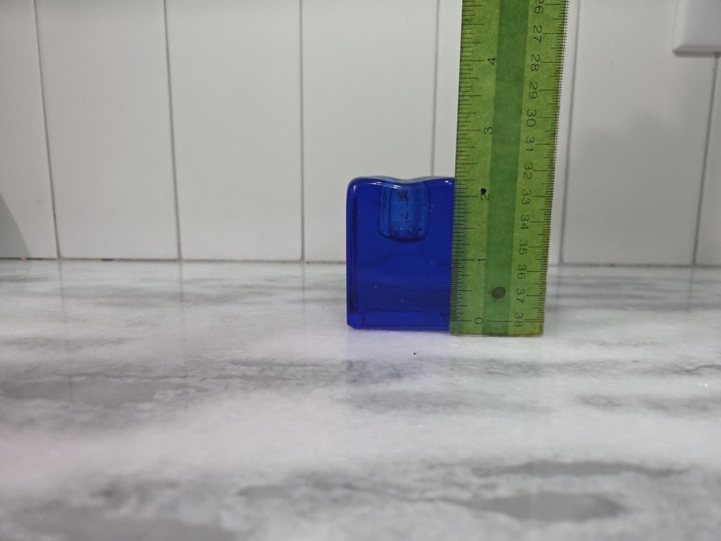 Pier One Cobalt Blue Ice Cube Candle Stick Holder Votive - Thumbnail 7