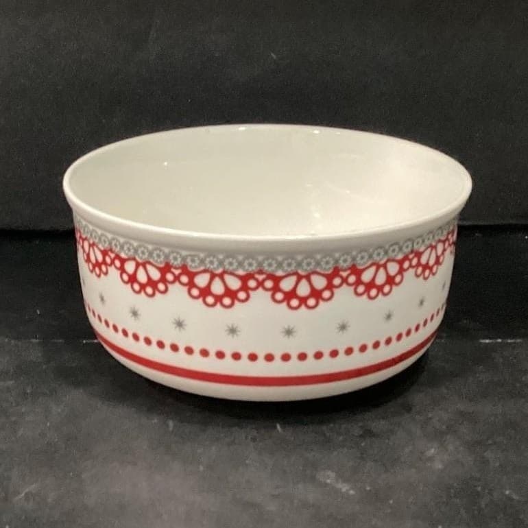 Grace Tea Ware Cereal Bowl, Vintage Inspired Red & Gray Soup Dish, Dinnerware - Thumbnail 11