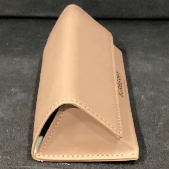 Burberry London England Tan Beige Foldable Eyewear Case with Cleaning Cloth - Thumbnail 5
