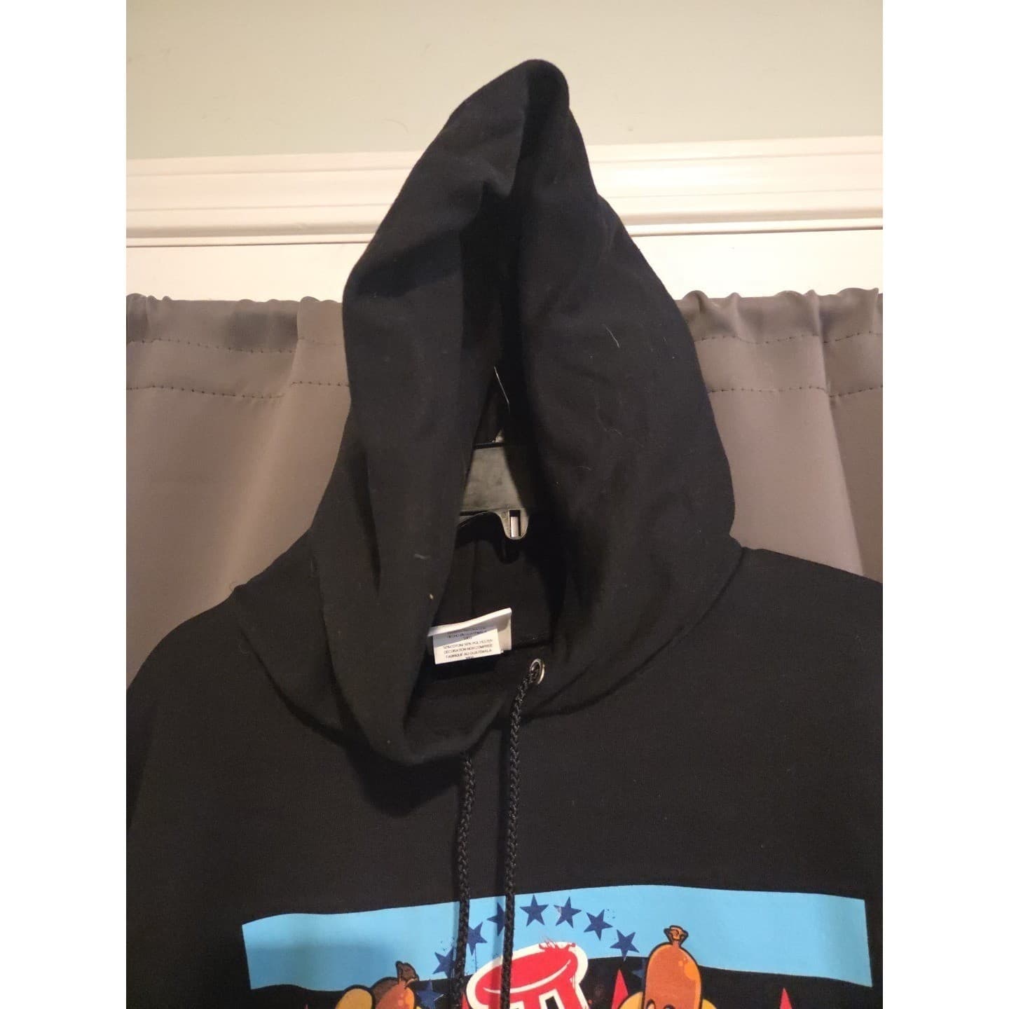 Champion Barstool Sports Chicago Hot Dog Flag Black Hoodie, Men's 3XL S700 BK - Thumbnail 8