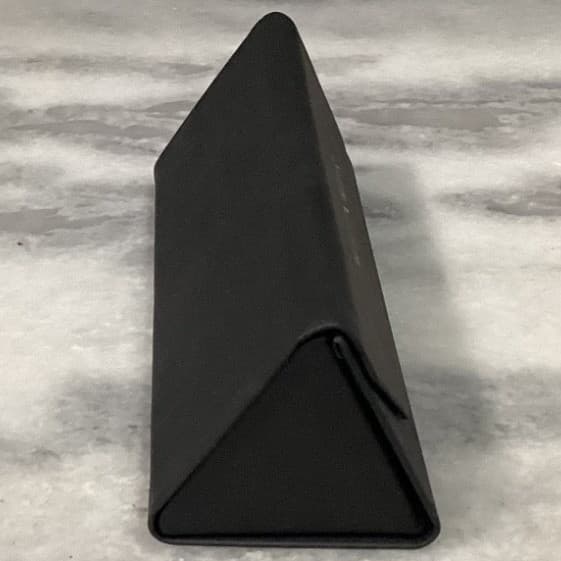 Wittnauer Black Collapsible Triangular Eyeglass Case Gold Logo Magnetic Closure - Thumbnail 5