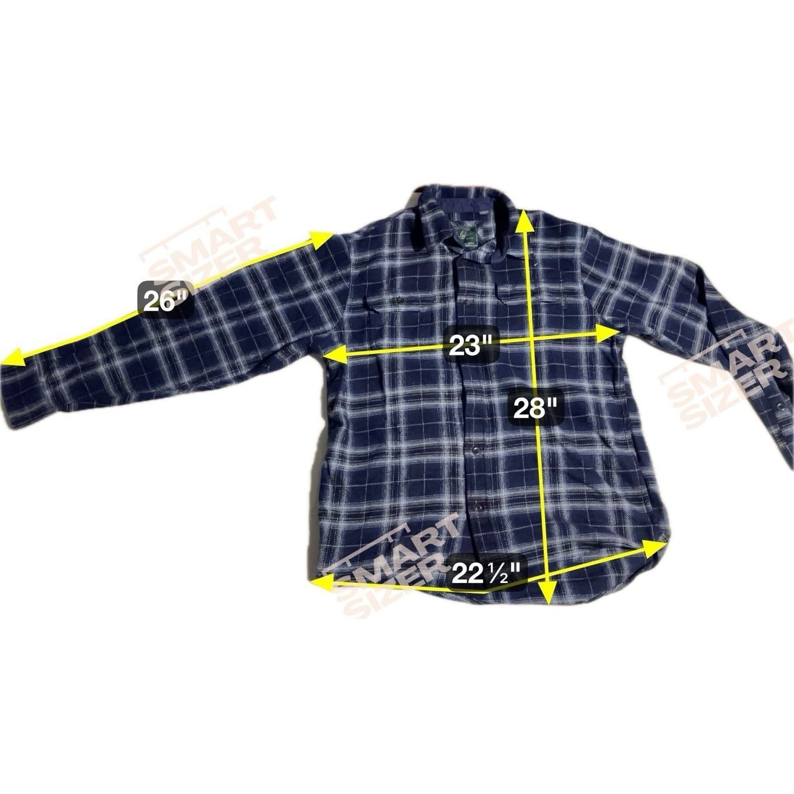 Woolrich Blue Plaid Cotton Flannel Button Down, Men's Large Shirt HMT46235 - Thumbnail 2