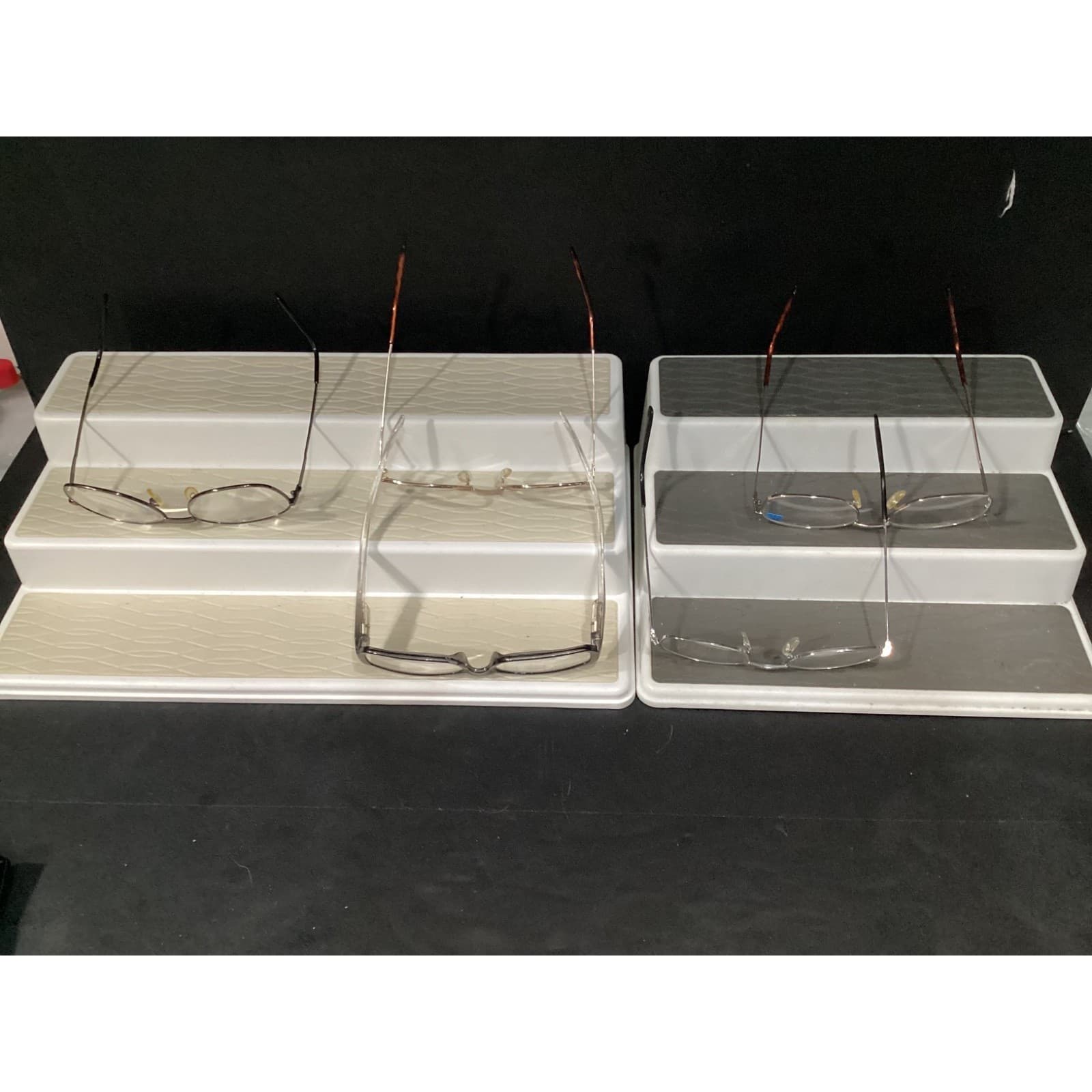 Lot of 8 Assorted Eyeglass Frames Metal Acetate Rectangular Oval Black Silver - Thumbnail 5