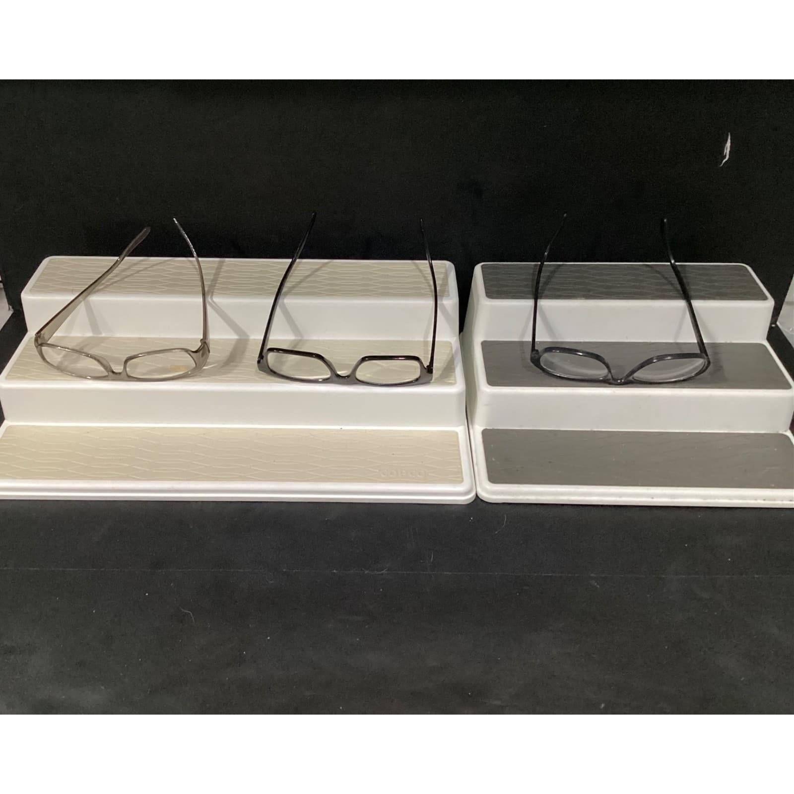 Lot of 8 Assorted Eyeglass Frames Metal Acetate Rectangular Oval Black Silver - Thumbnail 6