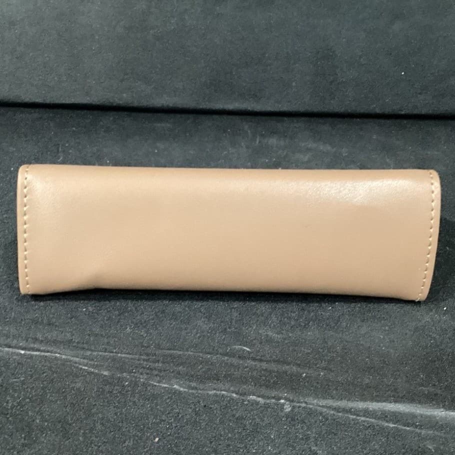 Burberry London England Tan Beige Foldable Eyewear Case with Cleaning Cloth - Thumbnail 3