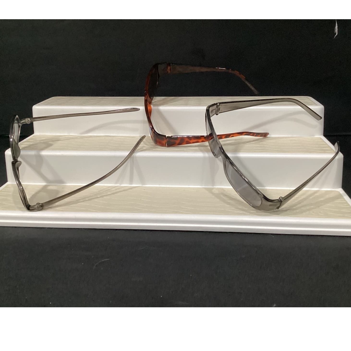 Lot of 3 Rectangular Reading Glasses +2.00 Tortoise Shell and Smoke Grey Frames - Thumbnail 6