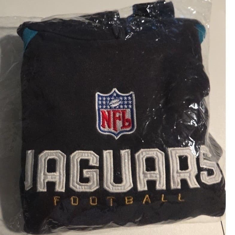 Reebok NFL Jacksonville Jaguars Hoodie, Men's Grey Teal Authentic Sideline - Thumbnail 9