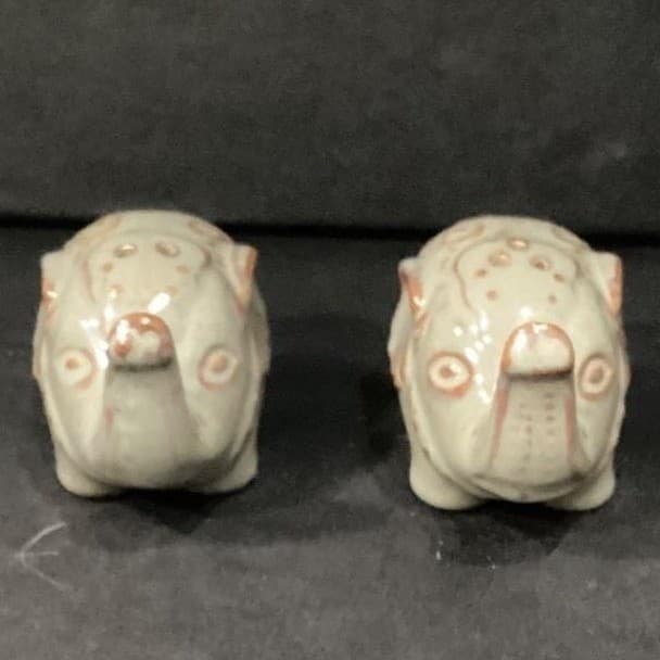 Pier 1 Imports Elephant Salt & Pepper Shakers, Vintage Ceramic Bohemian Kitchen - Thumbnail 8