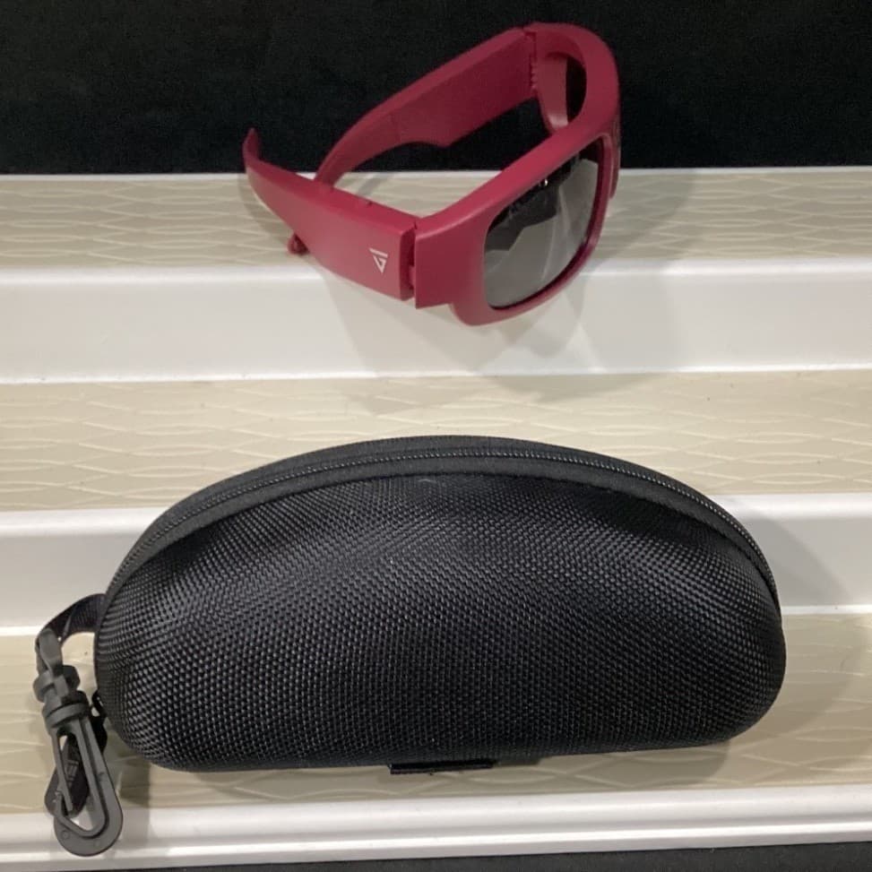Vantrue Video Recording Smart Sunglasses Pink Matte Frame with Case and Cable - Thumbnail 6