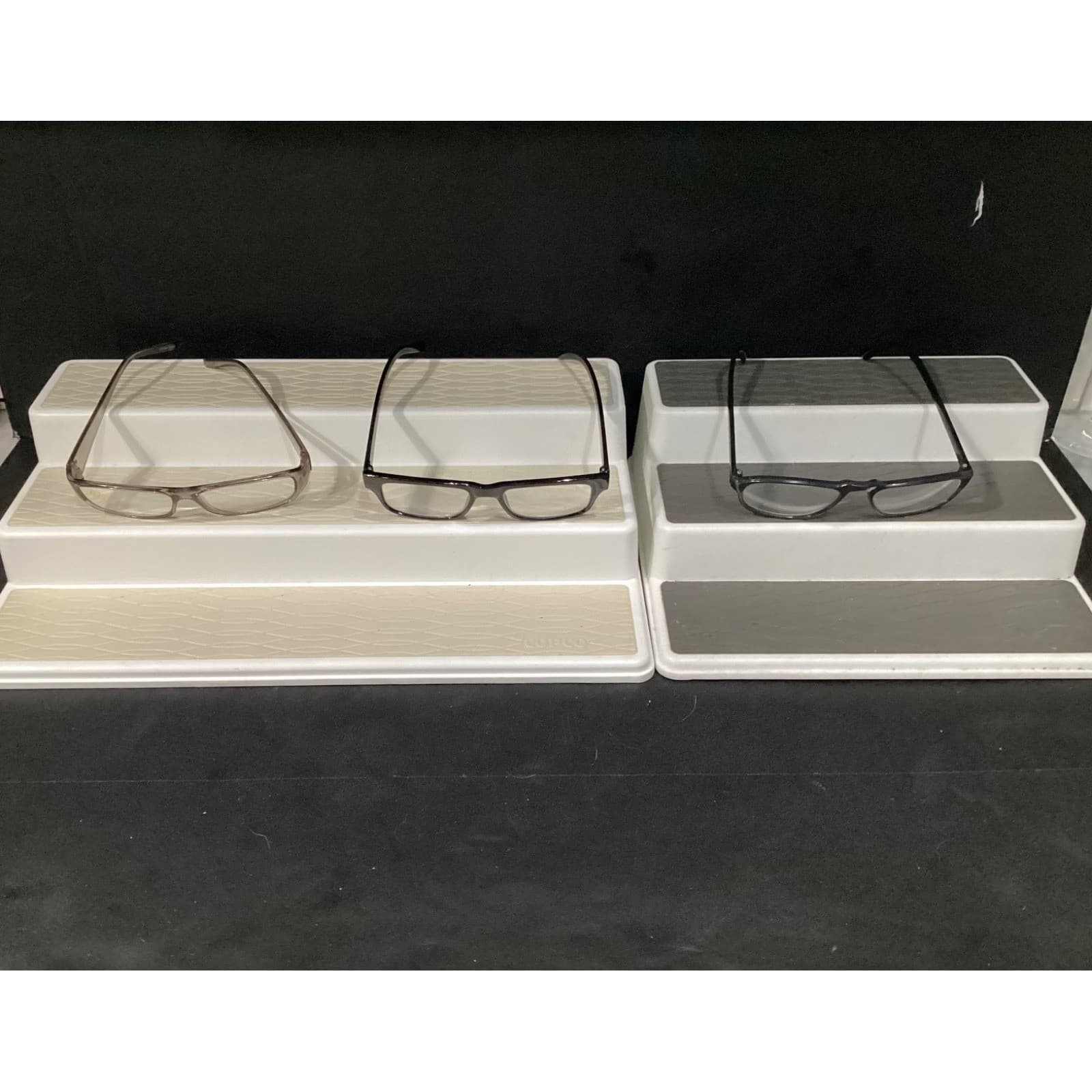 Lot of 8 Assorted Eyeglass Frames Metal Acetate Rectangular Oval Black Silver - Thumbnail 7