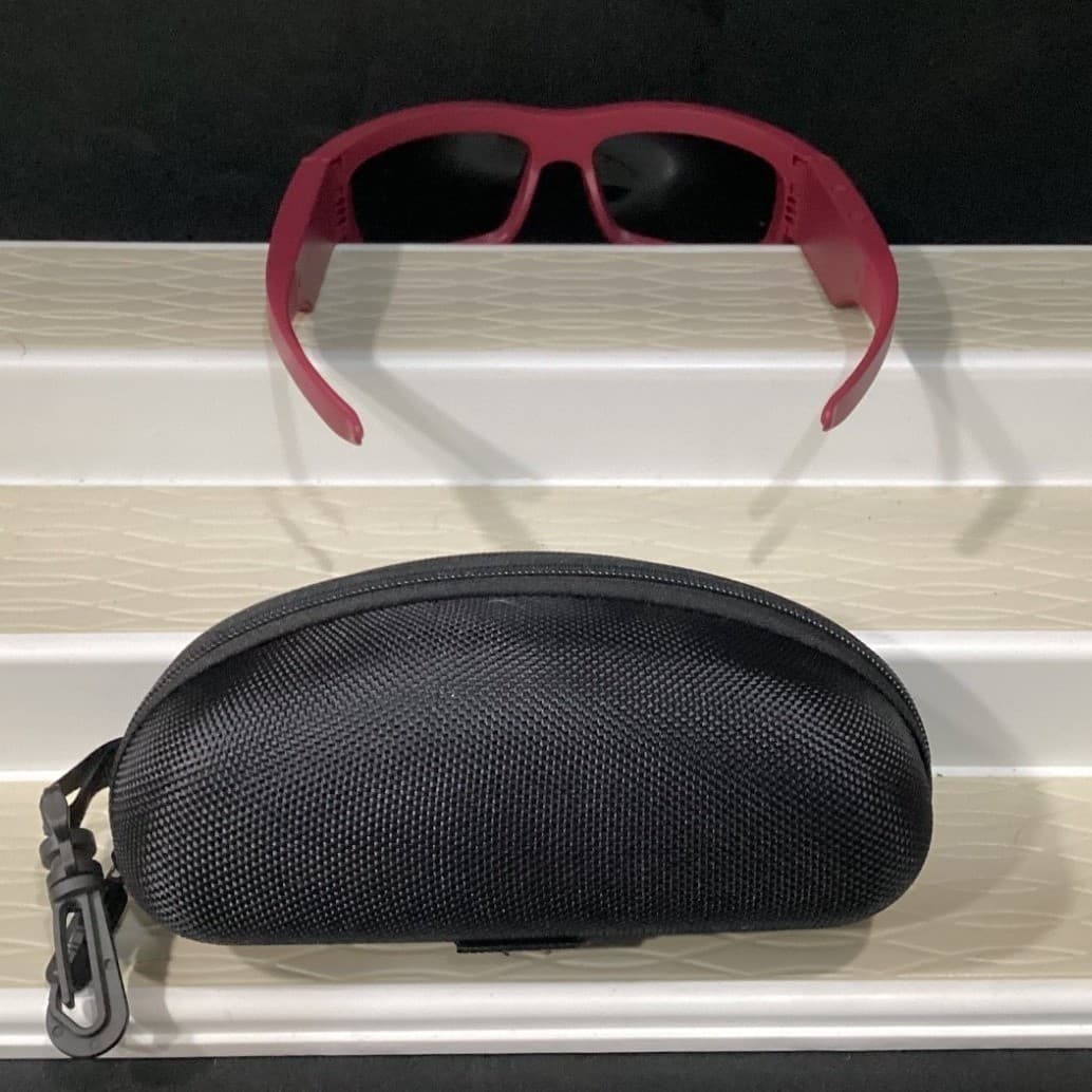 Vantrue Video Recording Smart Sunglasses Pink Matte Frame with Case and Cable - Thumbnail 7