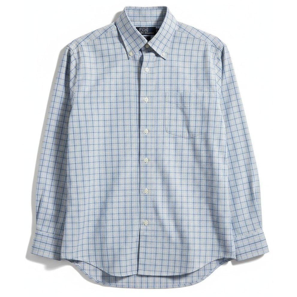 Polo Ralph Lauren Philip Blue Yellow Check Cotton Button Down, Men's 16 32/33