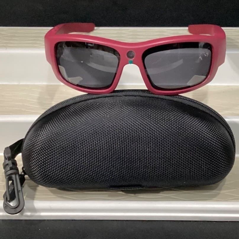 Vantrue Video Recording Smart Sunglasses Pink Matte Frame with Case and Cable - Thumbnail 8