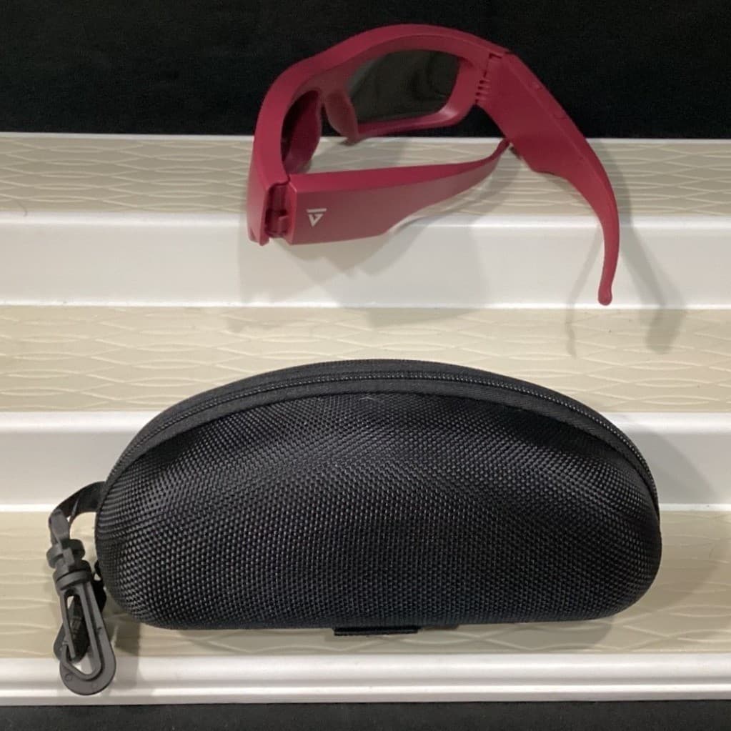 Vantrue Video Recording Smart Sunglasses Pink Matte Frame with Case and Cable - Thumbnail 5