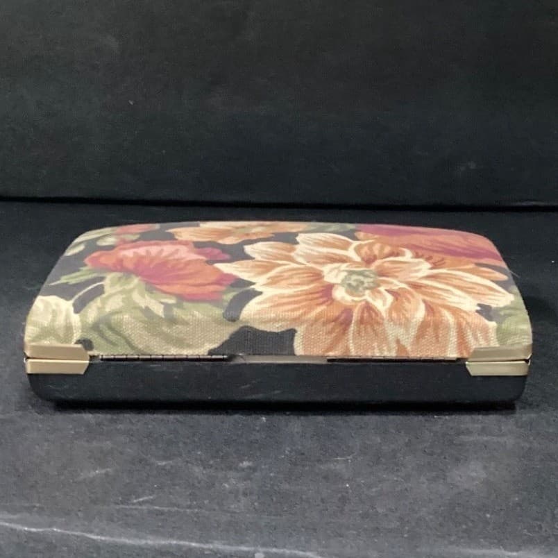 Floral Tapestry Jewelry Travel Case Mirror Multi Compartment Gold Tone Vintage - Thumbnail 11