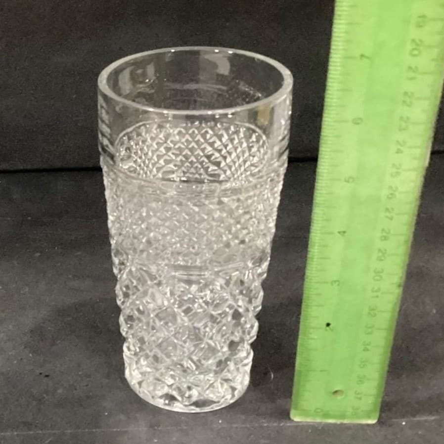 Anchor Hocking Wexford Tumblers, Set of 2, Vintage Clear Pressed Glass Drinkware - Thumbnail 2