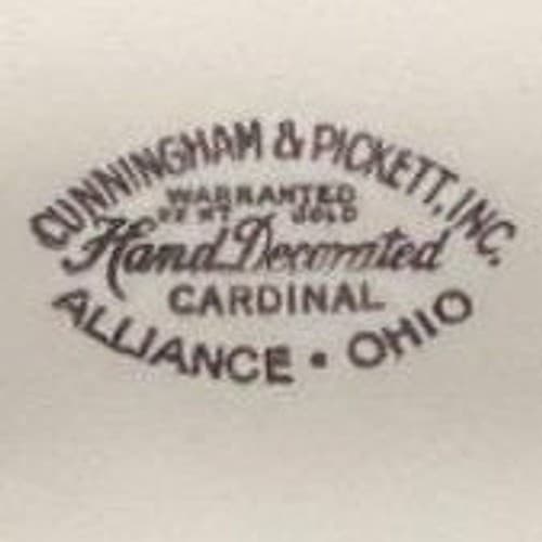 Cunningham & Pickett Cardinal Appetizer Plates, Set of 4, Vintage Dinnerware - Thumbnail 3