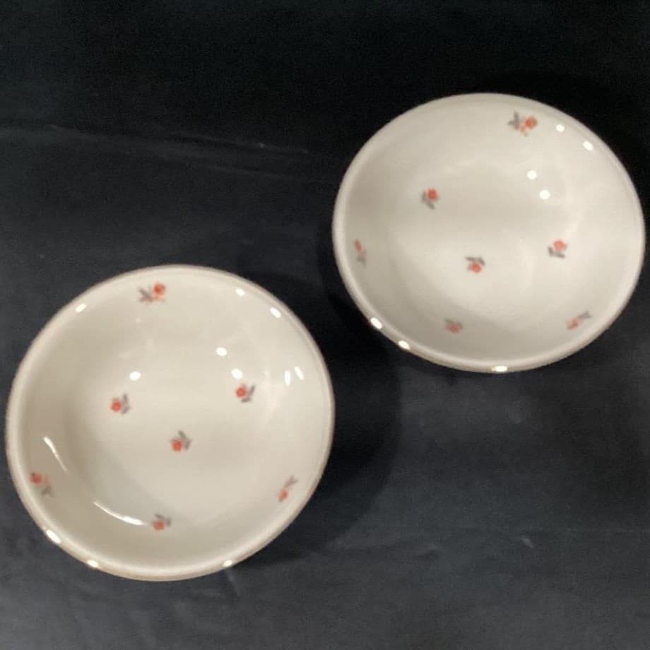 Cunningham & Pickett Cardinal Cereal Bowls, Set of 2, Vintage Floral Dinnerware - Thumbnail 6