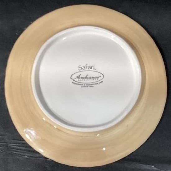 Ambiance Collection Safari Salad Plates, Set Of 4, Handmade Porcelain Dinnerware - Thumbnail 4