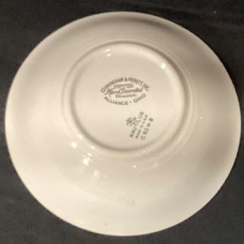 Cunningham & Pickett Cardinal Cereal Bowls, Set of 2, Vintage Floral Dinnerware - Thumbnail 5
