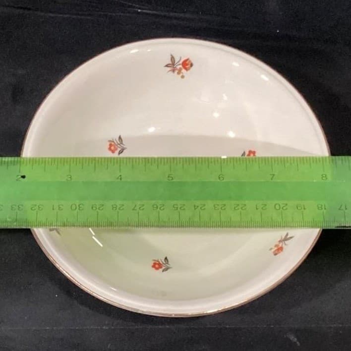Cunningham & Pickett Cardinal Cereal Bowls, Set of 2, Vintage Floral Dinnerware - Thumbnail 2