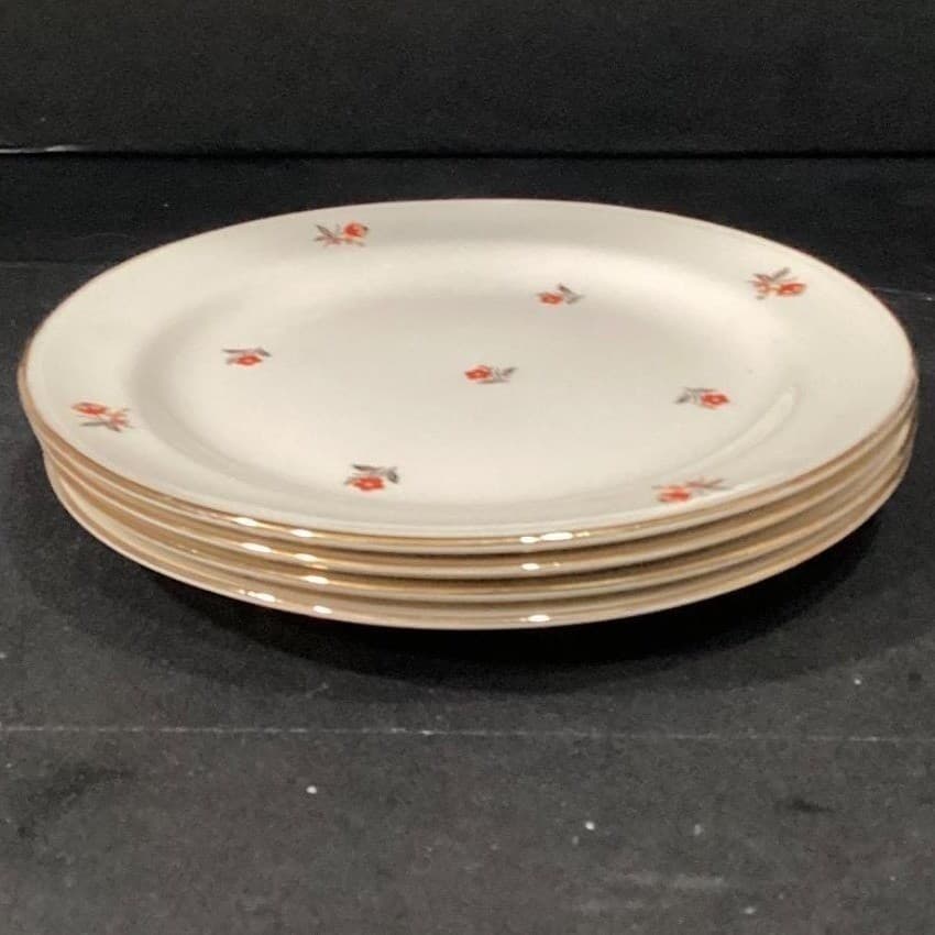 Cunningham & Pickett Cardinal Appetizer Plates, Set of 4, Vintage Dinnerware - Thumbnail 8