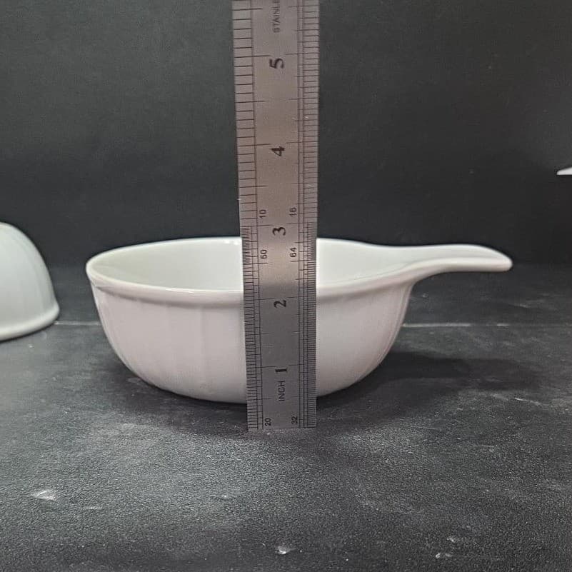 Bali Ware Ribbed White Grab It Bowls, Set of 2, Microwave & Oven Safe Dishware - Thumbnail 9