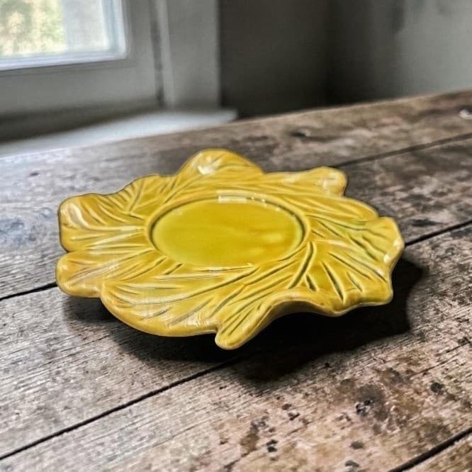 Belmar Of California Green Artichoke Leaf Plate, Vintage USA Pottery, Coaster