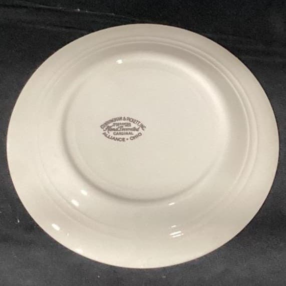 Cunningham & Pickett Cardinal Appetizer Plates, Set of 4, Vintage Dinnerware - Thumbnail 4