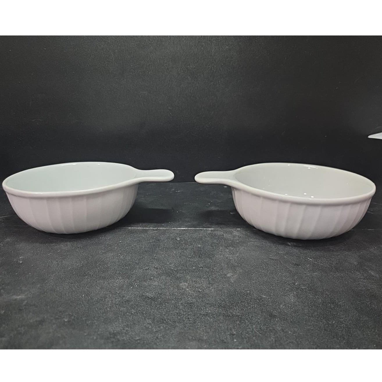 Bali Ware Ribbed White Grab It Bowls, Set of 2, Microwave & Oven Safe Dishware - Thumbnail 4