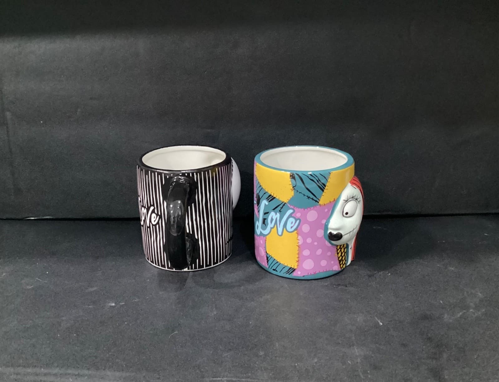 New Tim Burton 3D Sculpted Ceramic Mug Set Nightmare Before Christmas Disney - Thumbnail 3