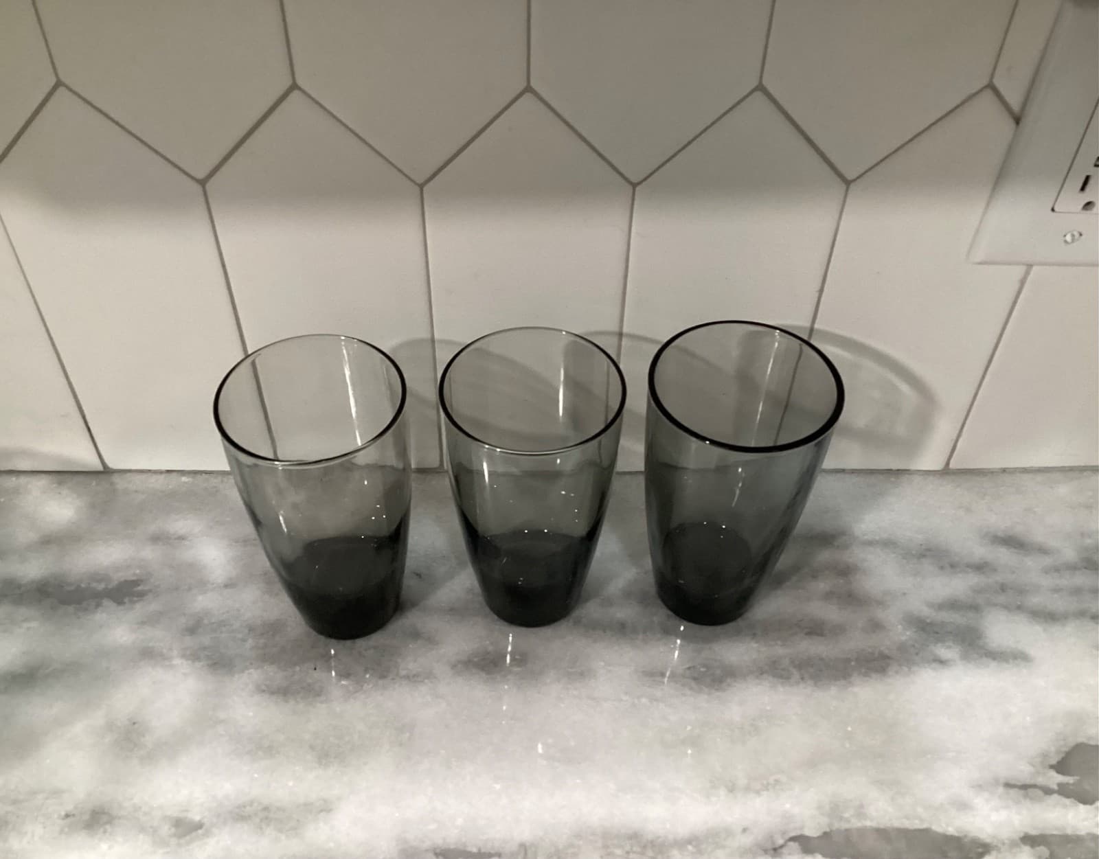 Libbey Classic Smoke Gray Tumblers Drinking Glasses Coolers 16 oz Set of 3 - Thumbnail 2