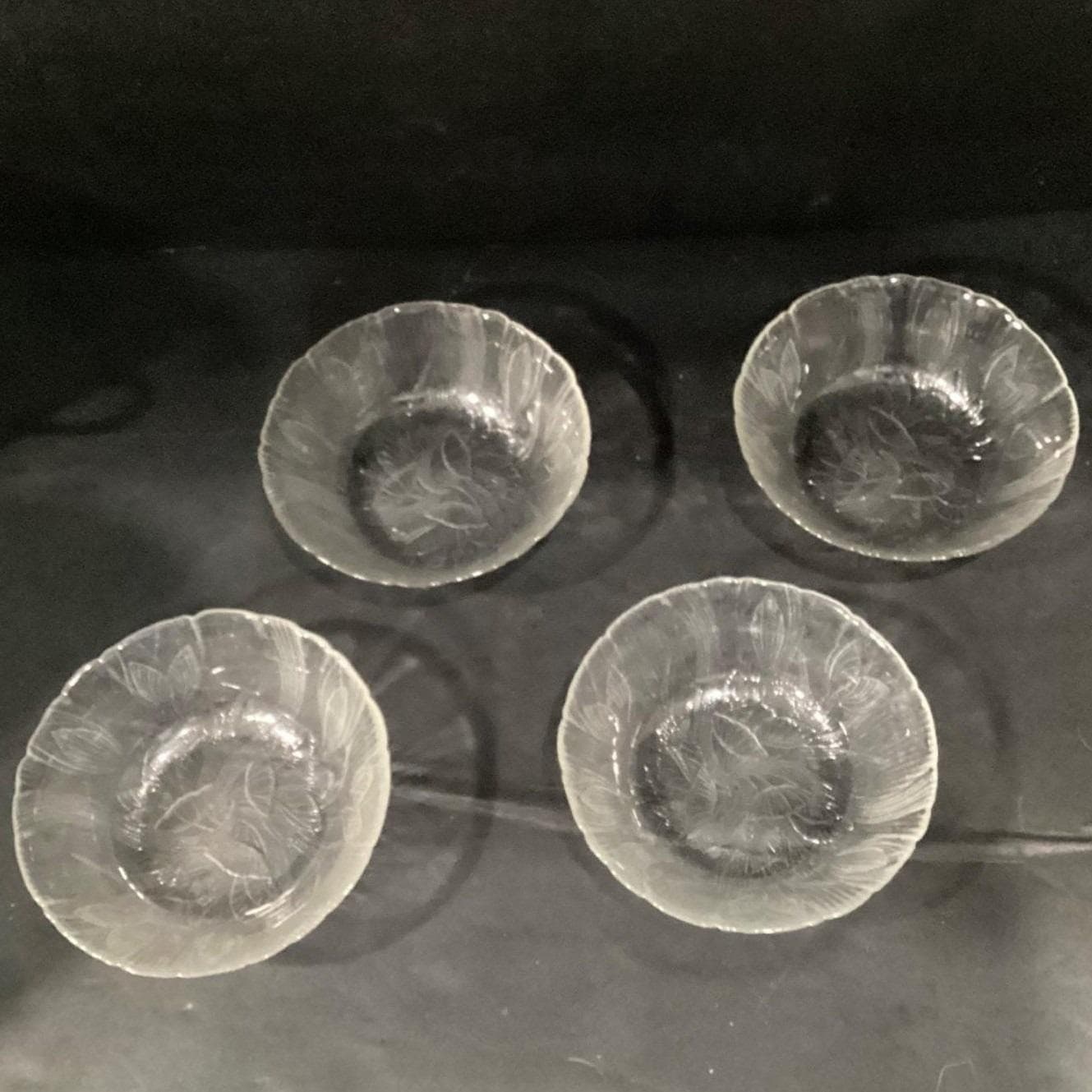 Arcoroc Canterbury Crocus Cereal Bowls, Set of 4 Vintage Pressed Glass Tableware - Thumbnail 5
