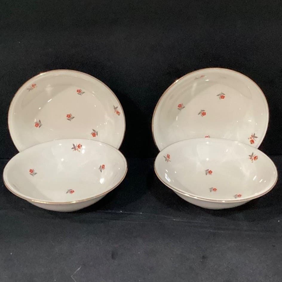 Cunningham & Pickett Cardinal Salad Bowls, Set of 3, Vintage Floral Dinnerware - Thumbnail 9