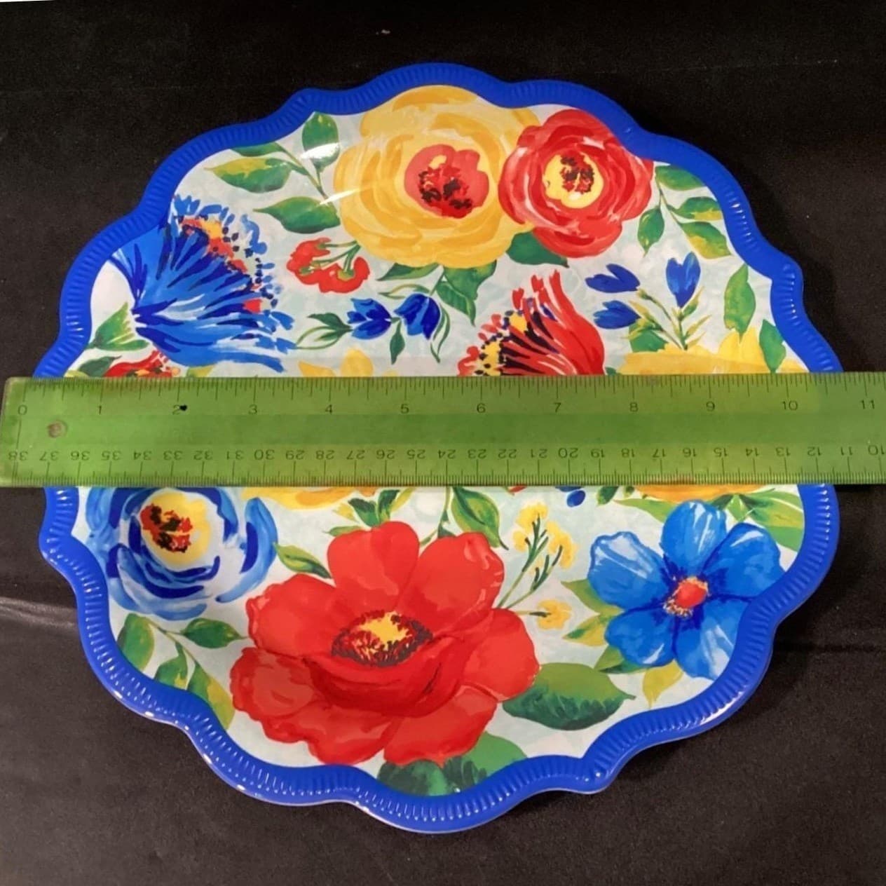 Pioneer Woman Breezy Blossom Dinner Plates, Set of 4, Multicolor Floral Melamine - Thumbnail 2