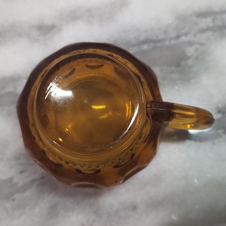 Indiana Glass Kings Crown Thumbprint Amber Coffee & Snack Plates, Set of 4 - Thumbnail 10