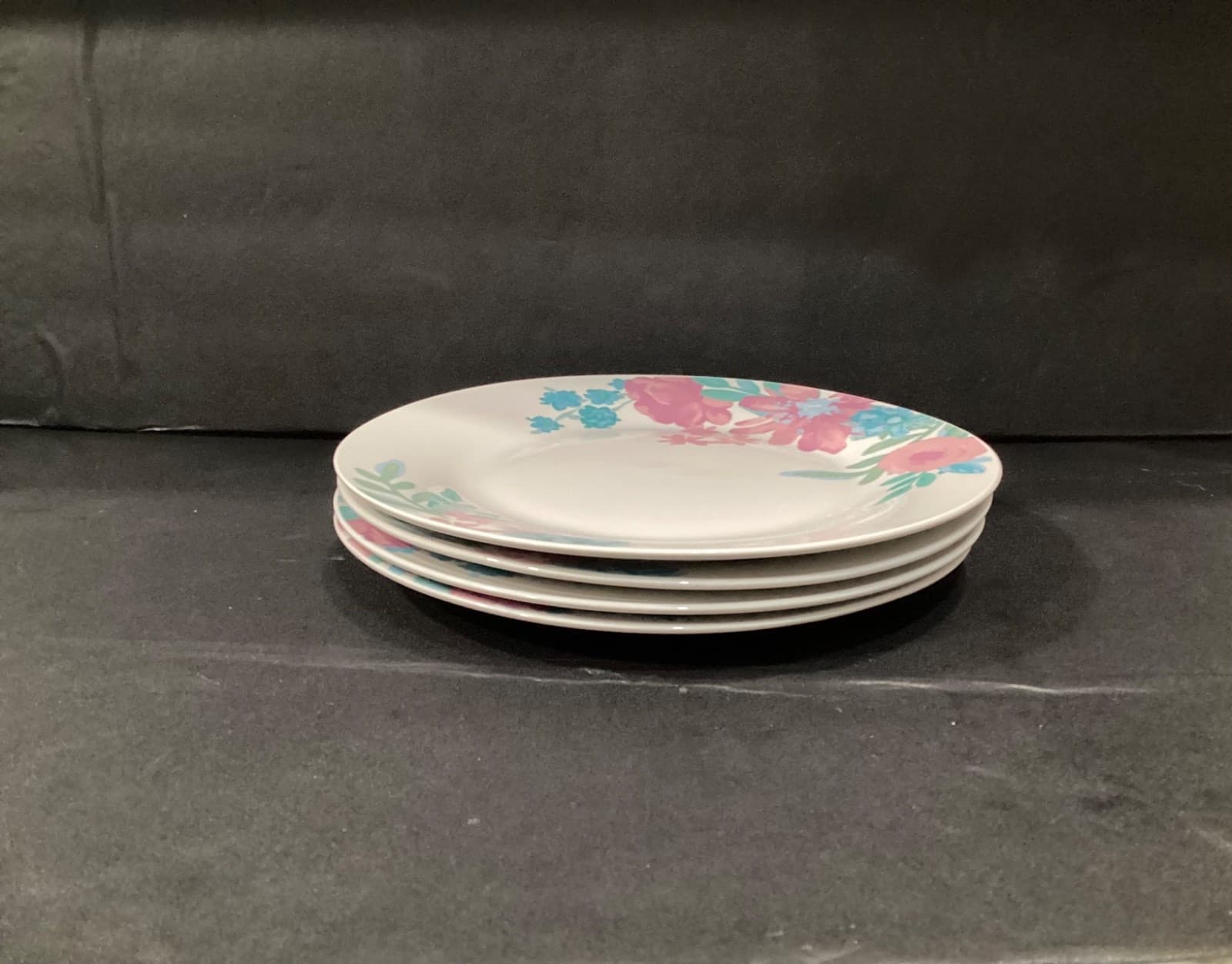 Set of 4 Royal Norfolk 10 5/8" Dinner Plates Home Sweet Home Collection Floral - Thumbnail 8
