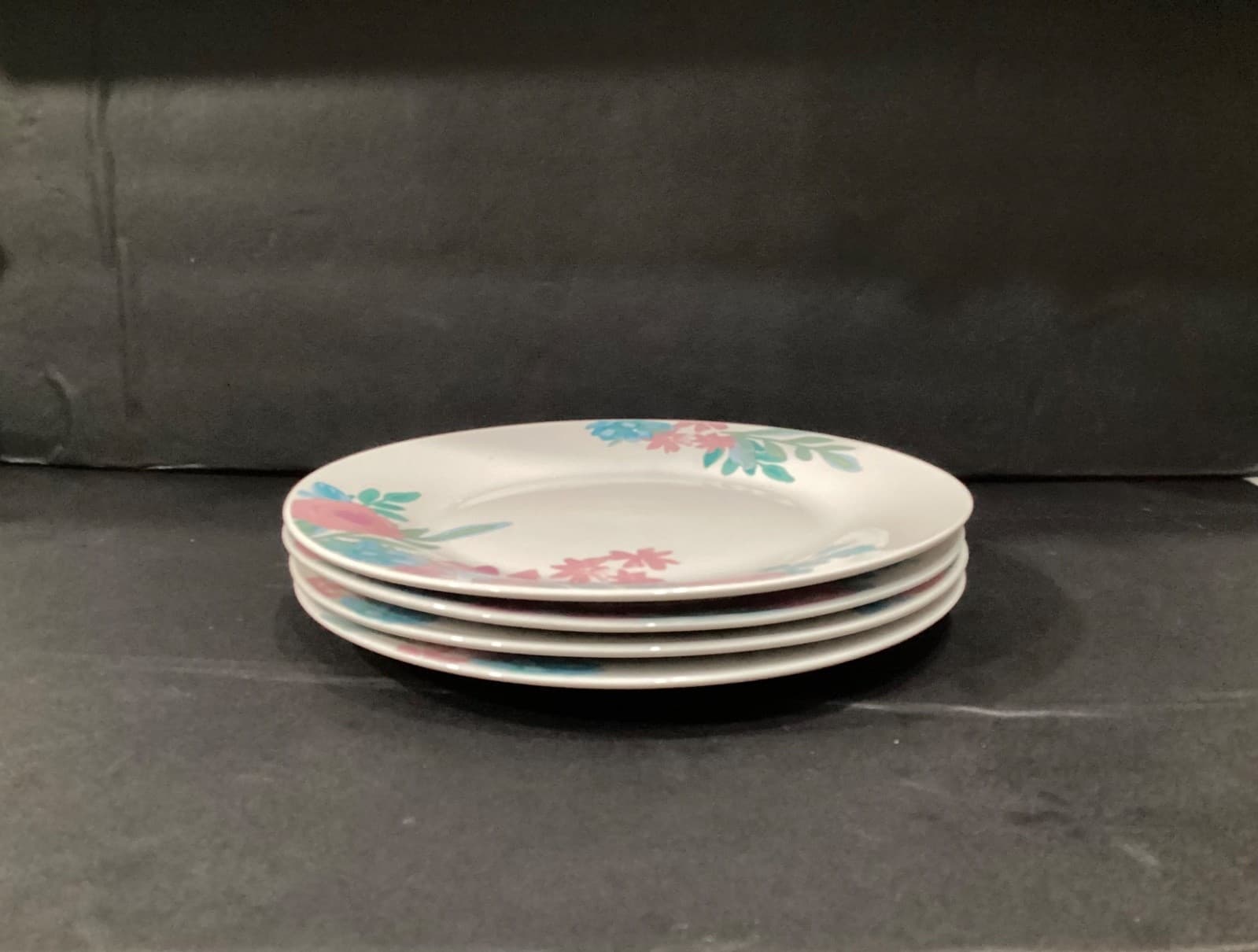 Set of 4 Royal Norfolk 10 5/8" Dinner Plates Home Sweet Home Collection Floral - Thumbnail 6