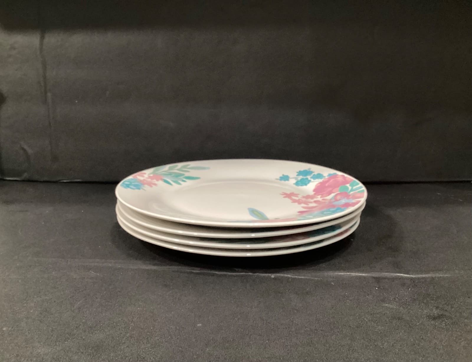 Set of 4 Royal Norfolk 10 5/8" Dinner Plates Home Sweet Home Collection Floral - Thumbnail 7