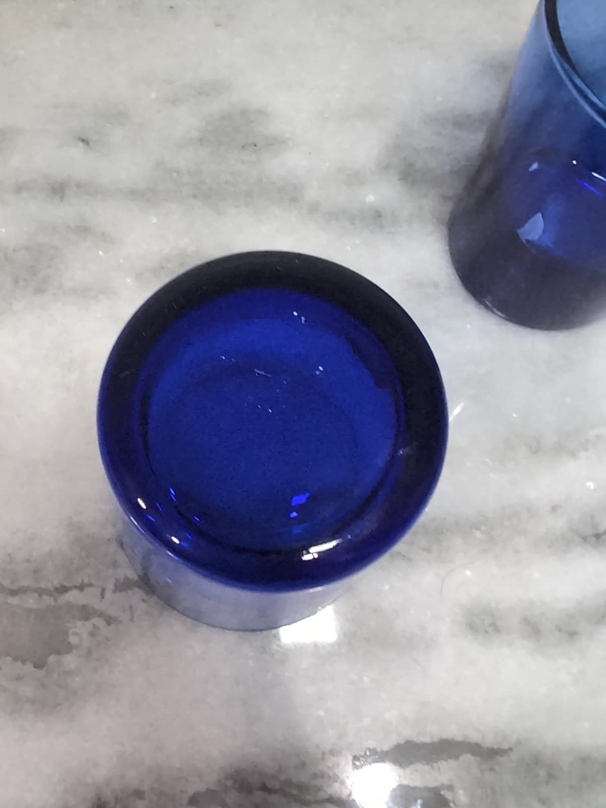 Anchor Hocking Cobalt Blue Whiskey Glasses, Old Fashioned Glasses, Barware - Thumbnail 7