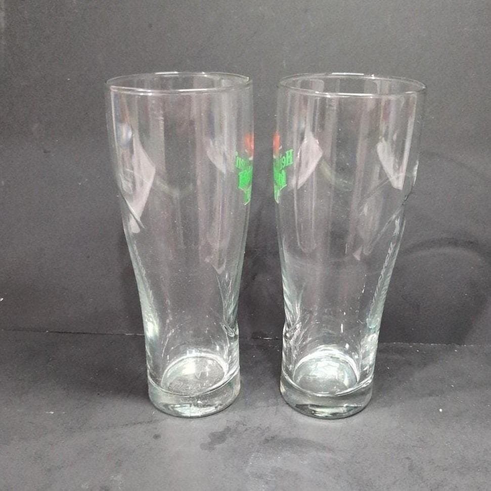 Heineken Light Beer Glasses, Set of 2, Red Star Design, 7.25" Tall, Glassware - Thumbnail 10