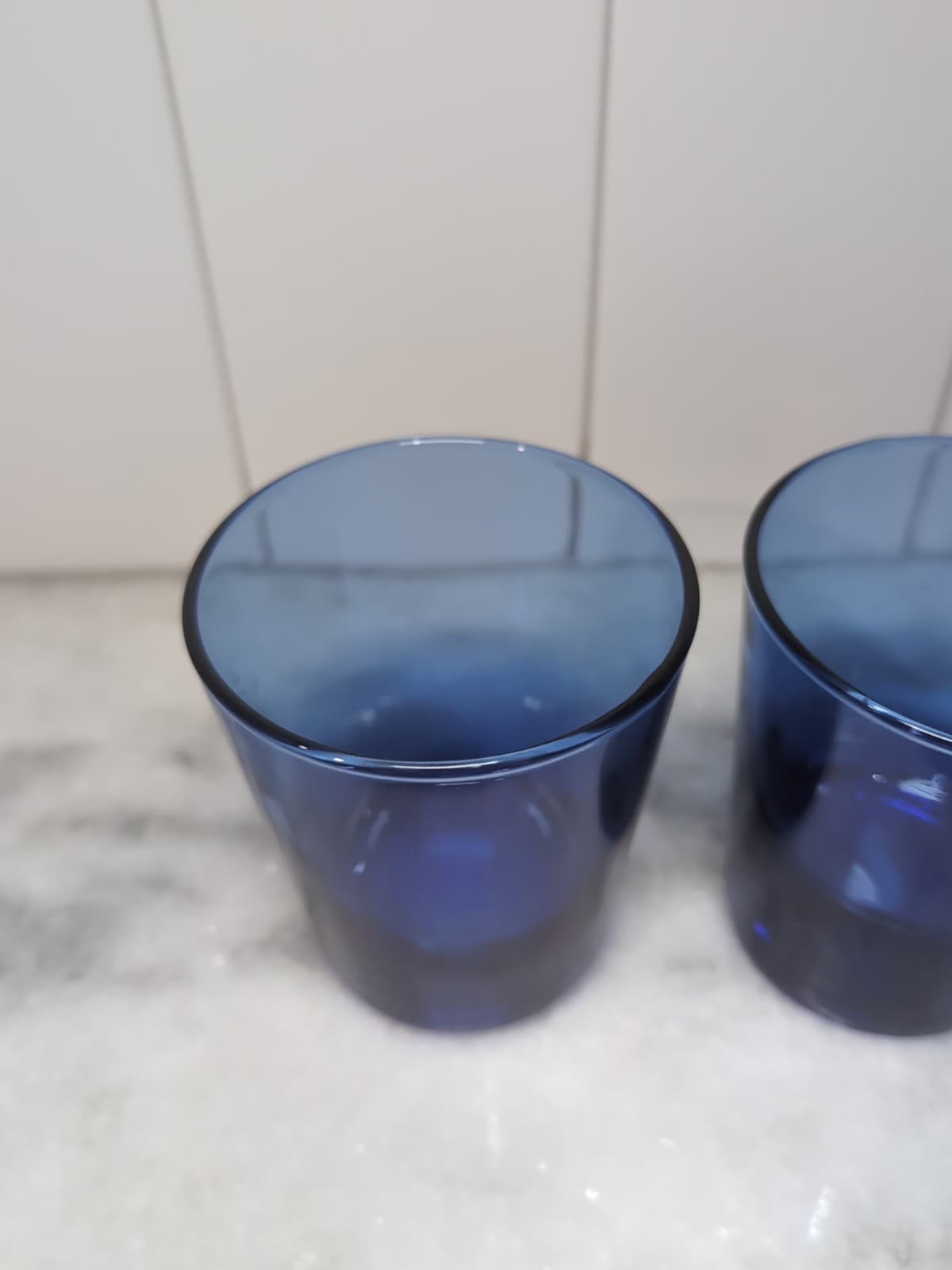 Anchor Hocking Cobalt Blue Whiskey Glasses, Old Fashioned Glasses, Barware - Thumbnail 5