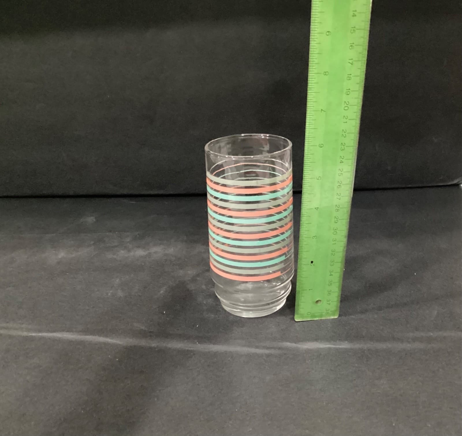 Vintage Indiana Glass 16oz Drinkware "Ascent" Pastel Colors 2 Tumbler Glasses - Thumbnail 4